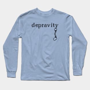 Depravity Handcuffs Hanging Light-Monotone Long Sleeve T-Shirt